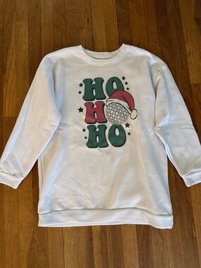 Women's White 'HO HO HO' Holiday Sweatshirt